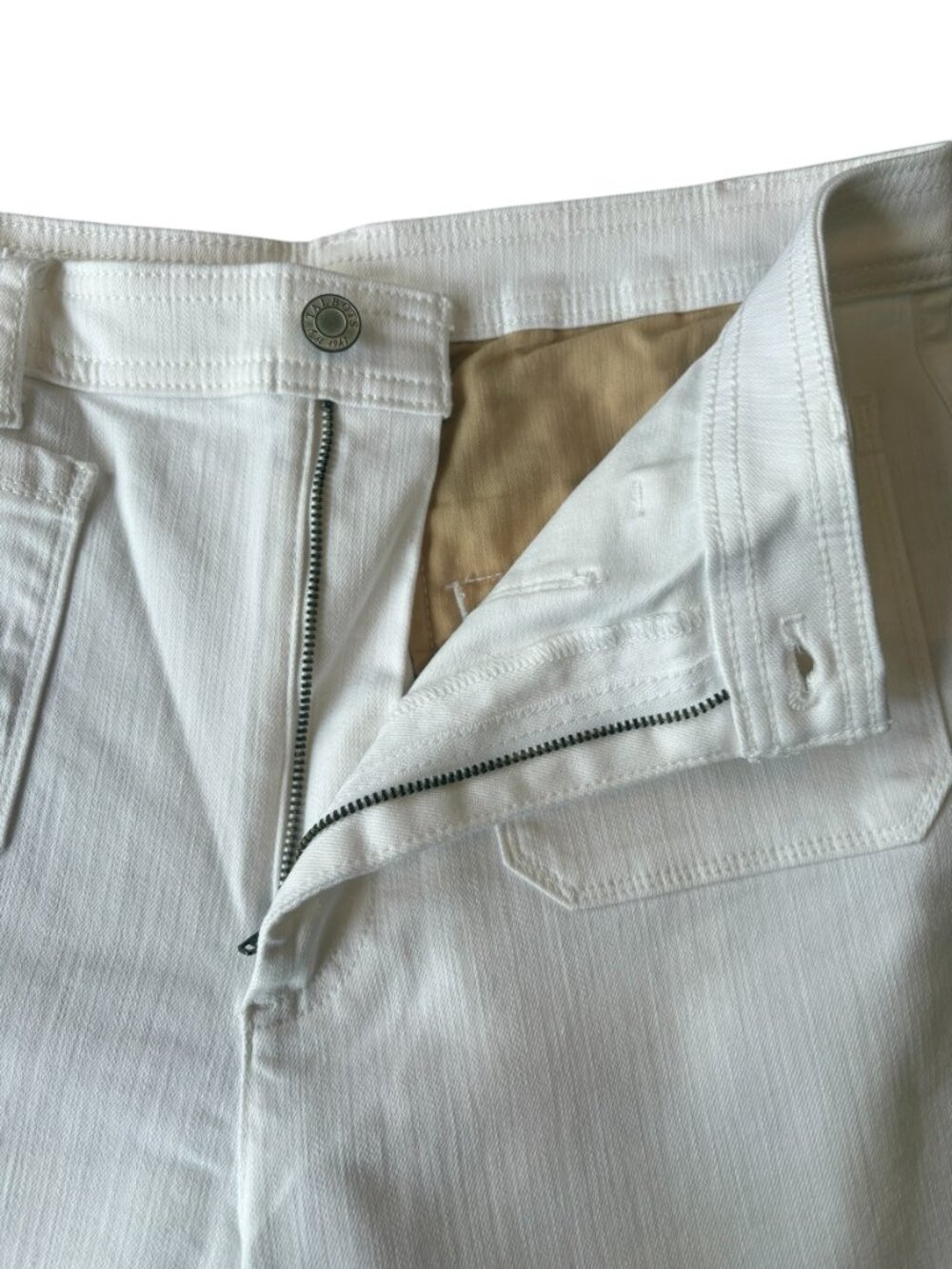 Talbots White Curvy High-Waist Wide-Leg Crop Jeans Womens Size 8 - Picture 6 of 12